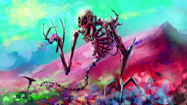 Skeleton Art Bright Colorfu Wallpaper