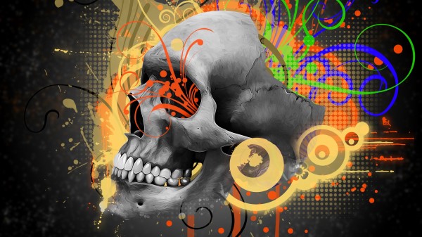 Skull Pattern Abstraction Wallpaper