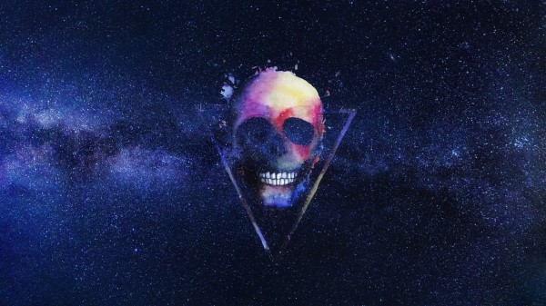 Skull Starry Sky Triangle Wallpaper