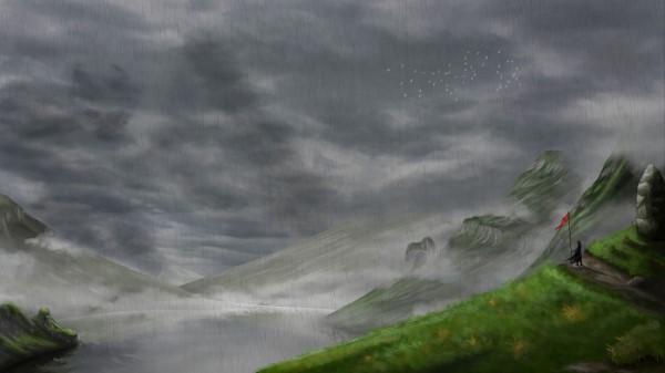 Traveler Flag Rock Wallpaper