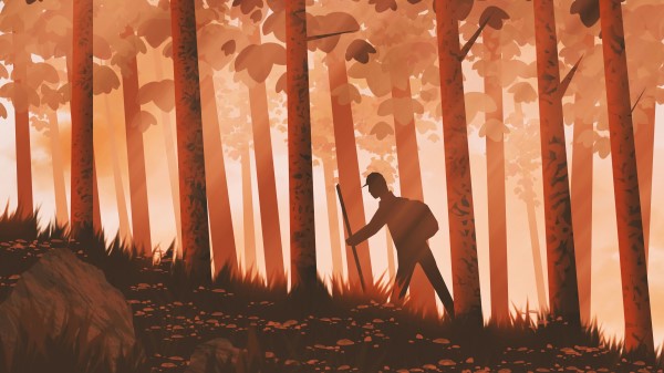 Traveler Forest Trees Wallpaper