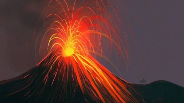 Volcano Eruption Art Wallpaper