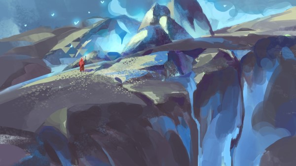 Wanderer Rocks Mountains Wallpaper