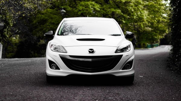 Mazda White Front View wallpaper