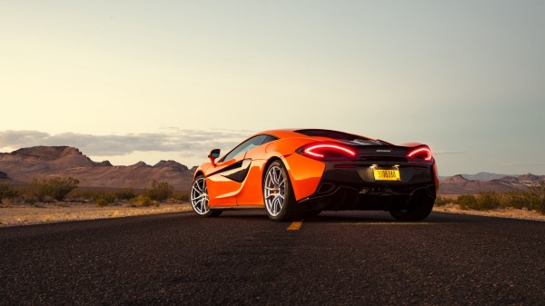 Mclaren 570s Rear View Orange Wallpaper