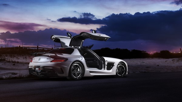 Mercedes Sls Black Series Renntech Night Nature Tuning wallpaper