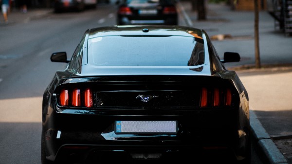 Mustang Car Rear View Wallpaper