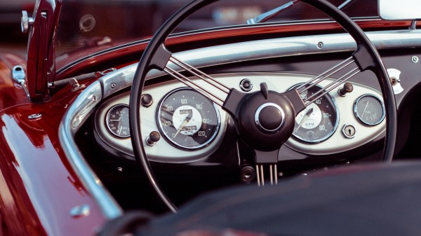 Oldtimer Convertible Speedometer Steering Wheel Car wallpaper