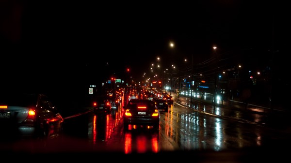 Traffic Road Night City wallpaper