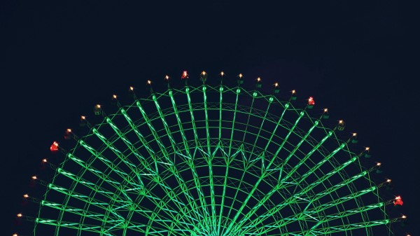 Ferris Wheel Attraction Backlight Wallpaper
