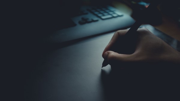 Hand Tablet Drawing Wallpaper