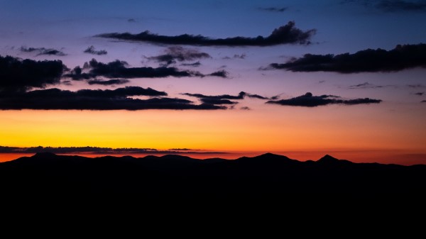 Hills Sunset Sky Wallpaper