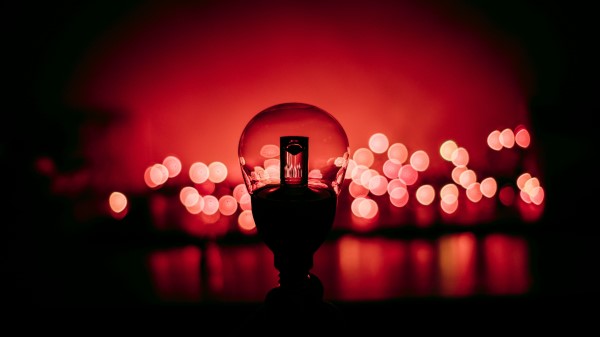 Lamp Glare Red Wallpaper
