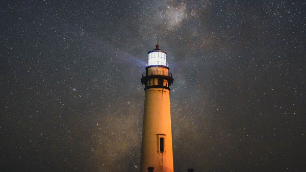 Lighthouse Building Night Wallpaper