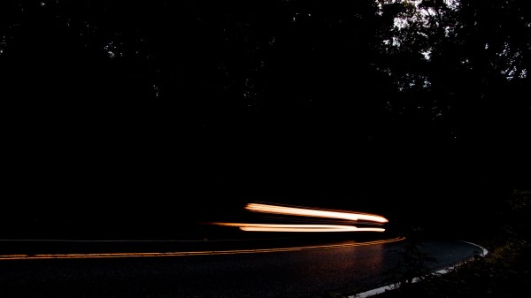 Long Exposure Night Road Wallpaper