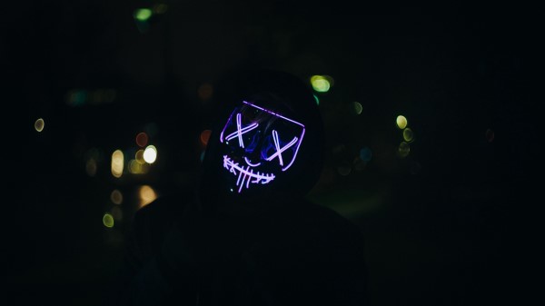 Man Mask Neon Wallpaper
