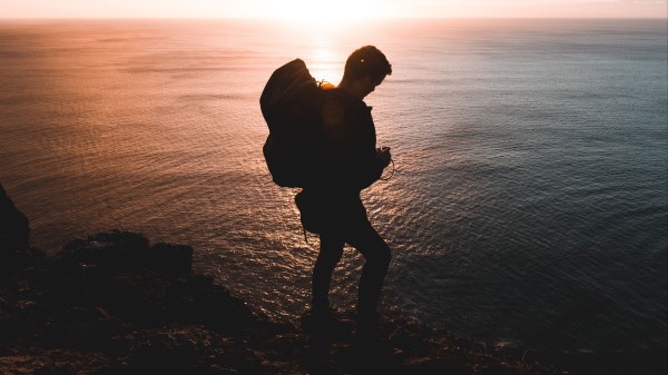 Man Sea Coast Wallpaper