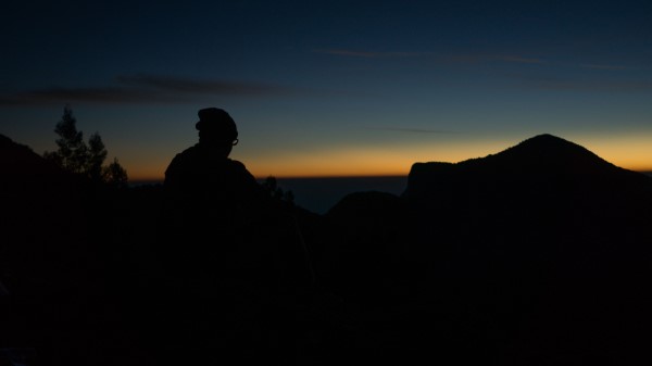 Man Silhouette Horizon Wallpaper