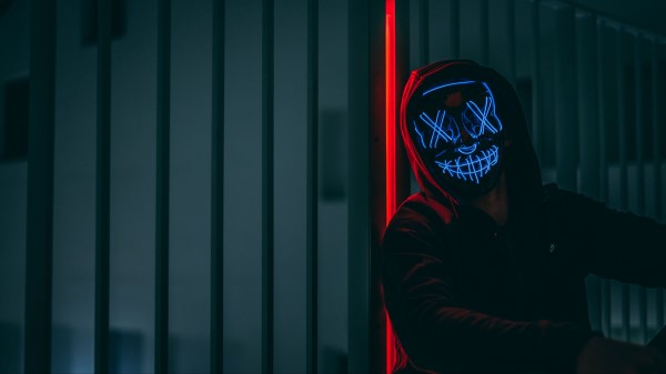 Mask Hood Neon Wallpaper