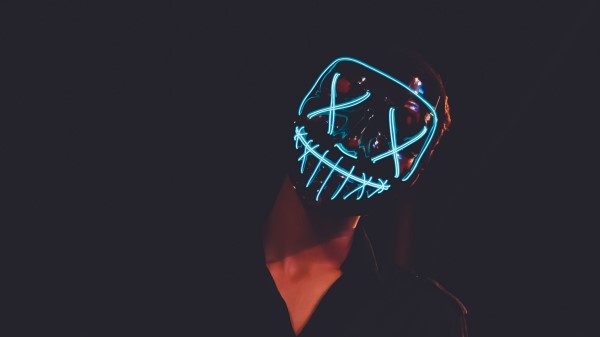 Mask Neon Glow Wallpaper