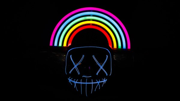 Mask Rainbow Neon Wallpaper