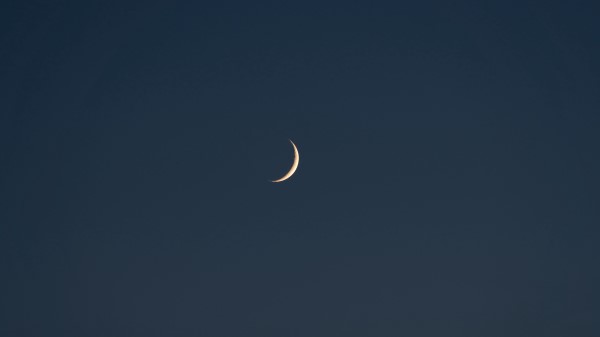 Month Night Mountains Wallpaper