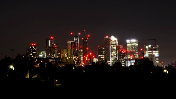 Night City Buildings Lights Wallpaper