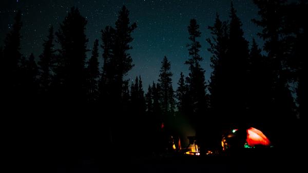 Night Dark Campfire Wallpaper
