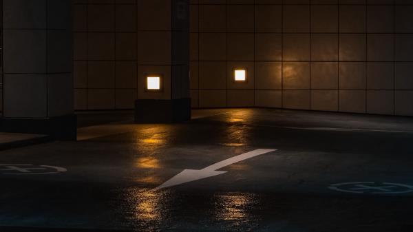 Parking Night Arrow Wallpaper
