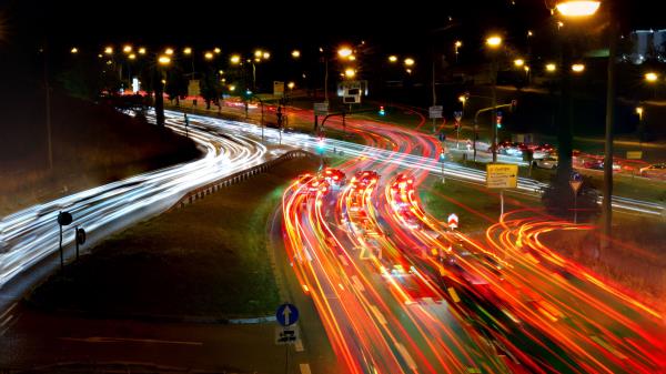 Road Long Exposure Cars Wallpaper