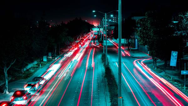 Road Night Light Wallpaper