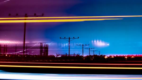 Road Night Long Exposure Wallpaper