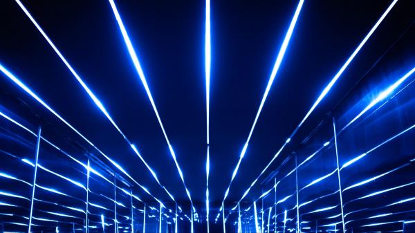 Room Neon Lines Wallpaper