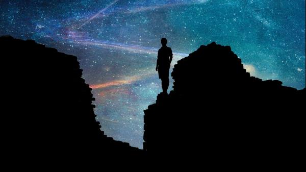 Silhouette Dark Space Wallpaper