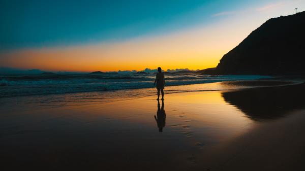 Silhouette Loneliness Lonely Wallpaper
