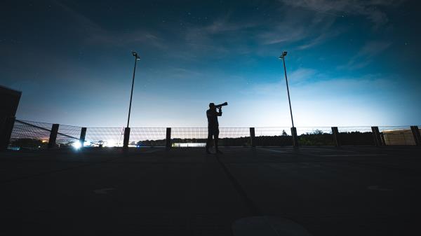 Silhouette Man Dark Wallpaper