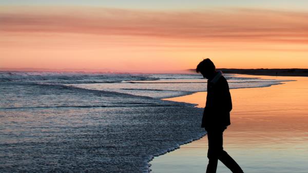 Silhouette Sea Coast Wallpaper