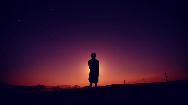 Silhouette Sky Night Wallpaper