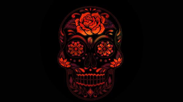 Skull Glitter Patterns Wallpaper
