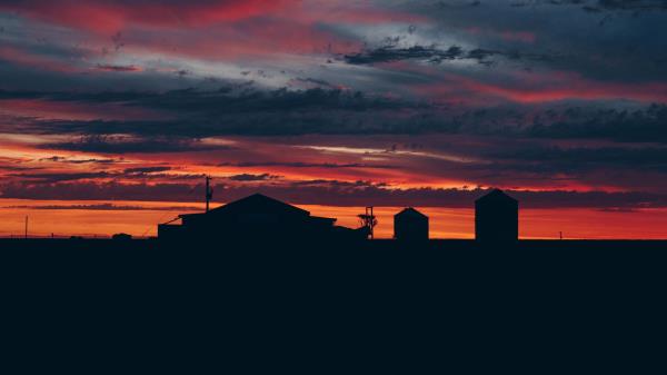 Sky Sunset Building Cloudy Clouds Wallpaper
