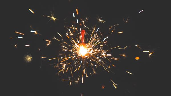 Sparkler Sparks Black Wallpaper