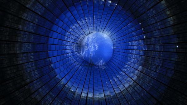 Structure Tunnel Light Wallpaper