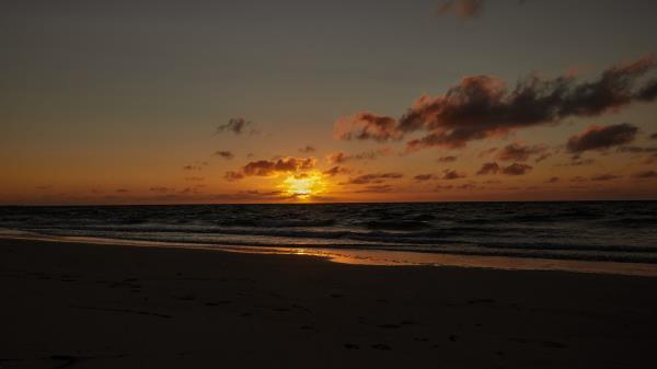 Sunset Sun Beach Wallpaper