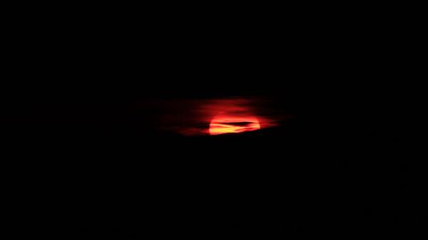 Sunset Sun Black Wallpaper