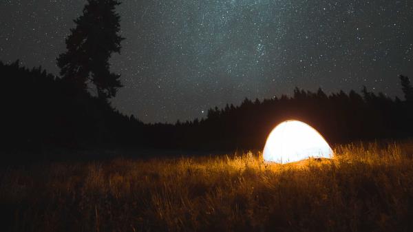 Tent Camping Night Image Wallpaper