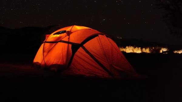 Tent Camping Night Wallpaper