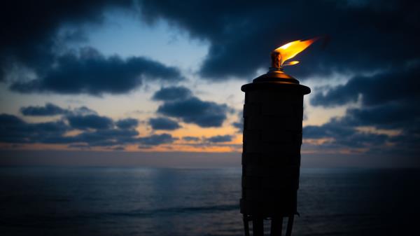 Torch Fire Wick Night Wallpaper