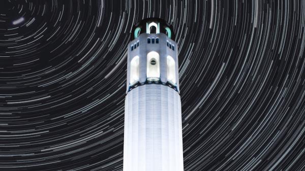 Tower Building Night Wallpaper