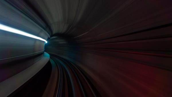 Tunnel Neon Glow Wallpaper