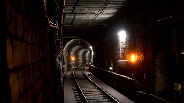 Tunnel Rails Distance Wallpaper